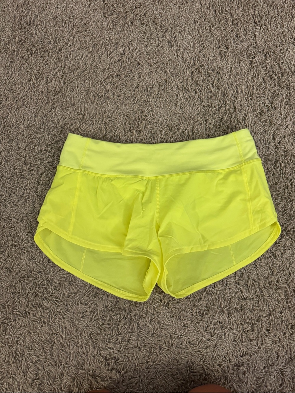 lululemon athletica Neon Yellow Running Shorts